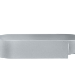 Kuru cer. bowl 370x75mm light grey