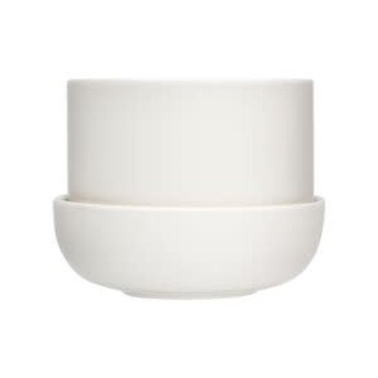 Iittala Nappula plant pot with saucer 170x130mm white