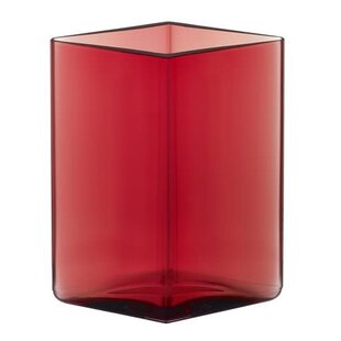 Ruutu vase 115x140mm cranberry