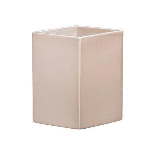 Ruutu ceramic vase 225mm beige