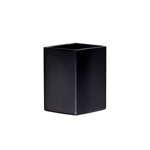 Ruutu ceramic vase 225mm black
