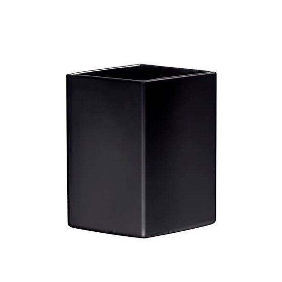 Ruutu ceramic vase 225mm black