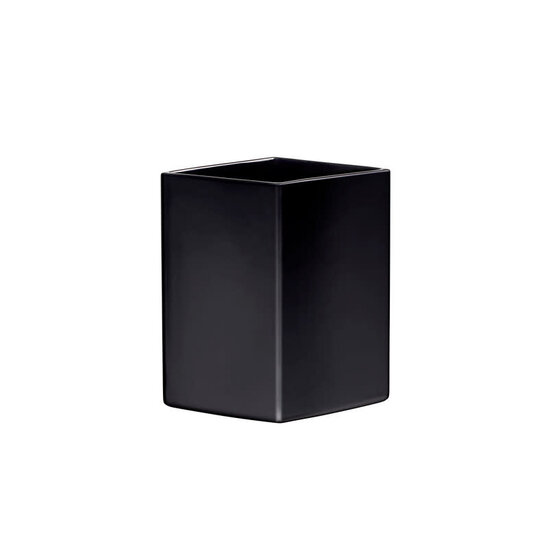 Ruutu ceramic vase 225mm black