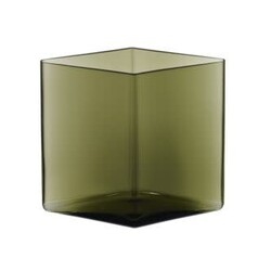 Ruutu vase 205x180mm moss green