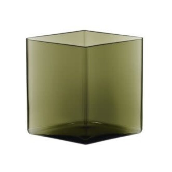 Iittala Ruutu vase 205x180mm moss green