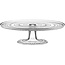 Iittala Kastehelmi Cake stand 315mm clear