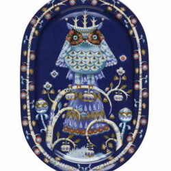 Taika serving plate 41cm oval blue