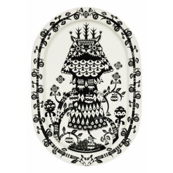 iittala taika serving plate 41cm oval black