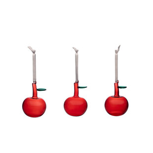 Iittala glass apple red 3set