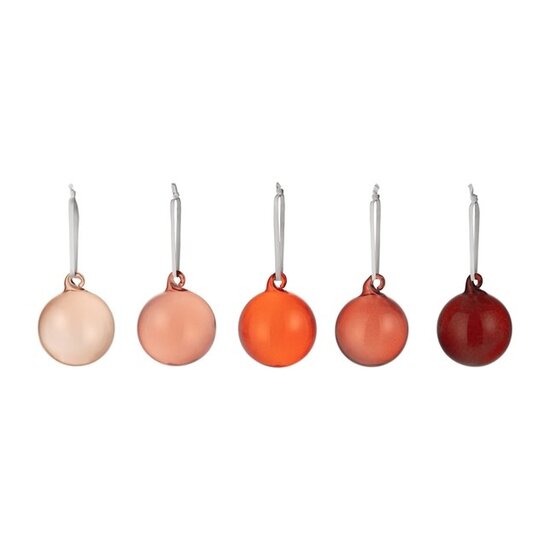 Iittala Iittala red glass ball 40mm 5-set