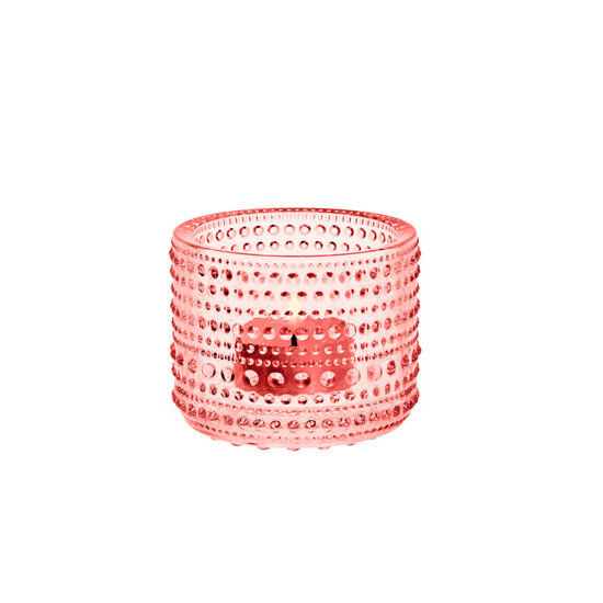 Iittala iittala kastehelmi tealight candleholder 64mm salmonpink