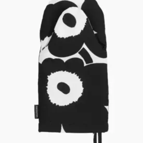 Marimekko marimekko ovenwant unikko zwart/wit