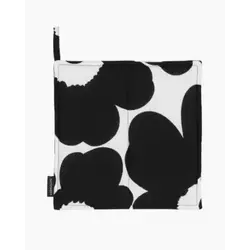 marimekko pieni unikko pot holder black-white