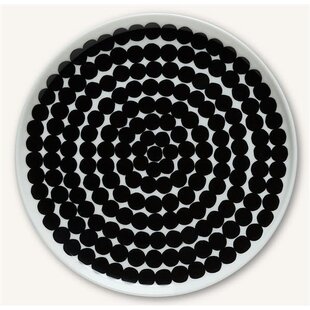 marimekko oiva plate 20 cm siirtolapuutarha black dots