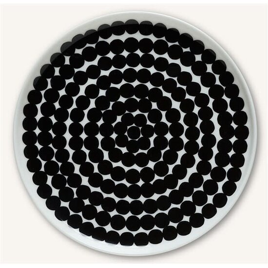 Marimekko marimekko oiva plate 20 cm siirtolapuutarha black dots