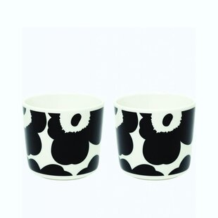 marimekko oiva coffee cup unikko zwart