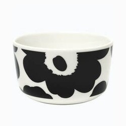marimekko oiva bowl unikko black  2.5 dl