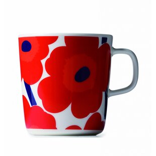 marimekko oiva mug  unikko red 4dl