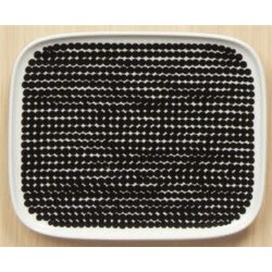 marimekko oiva plate  12x15 cm siirtolapuutarha dot black