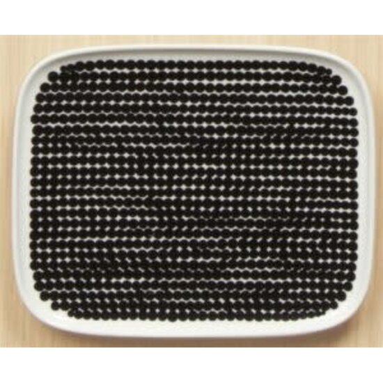 Marimekko marimekko oiva plate  12x15 cm siirtolapuutarha dot black