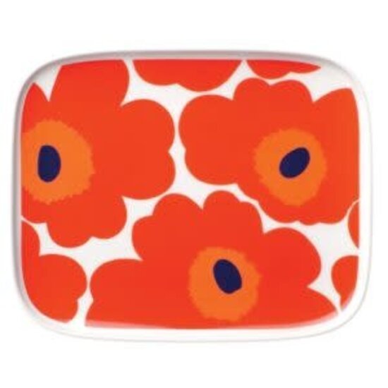 Marimekko marimekko oiva plate 12 x15 cm unikko red