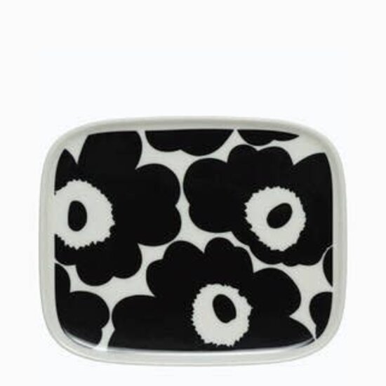Marimekko marimekko oiva plate 12 x15 cm  unikko black