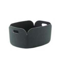 muuto restore basket dark green 35cm x 48cm x 23cm
