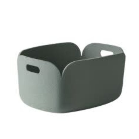 Muuto muuto restore basket dusty green 35cm x 48cm x 23cm