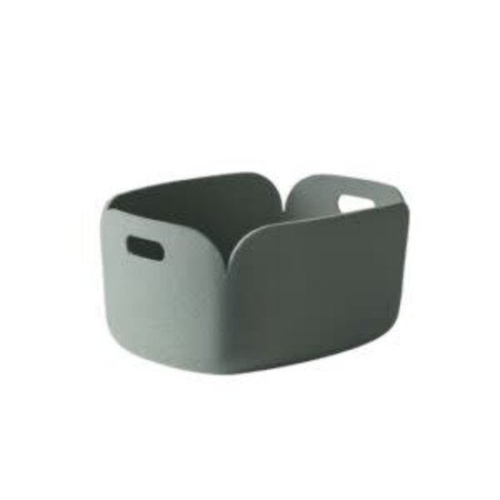 Muuto muuto restore basket dusty green 35cm x 48cm x 23cm