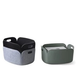 muuto restore basket grey melange 35cm x 48cm x 23cm