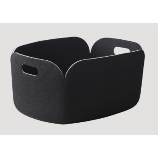Muuto muuto restore basket black 35cm x 48cm x 23cm