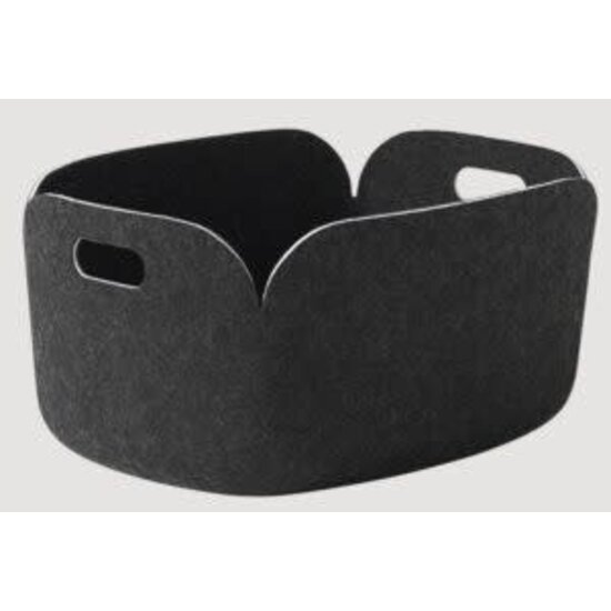 Muuto muuto restore basket black melange 35cm x 48cm x 23cm
