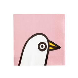 OTC paper napkin 33x33cm Birdie pink