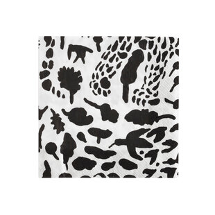 OTC paper napkin 33x33cm Cheetah b/w