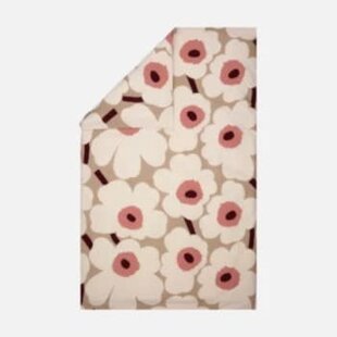 marimekko dekbedovertrek unikko beige / katoen / roze 150x210 + kussensloop