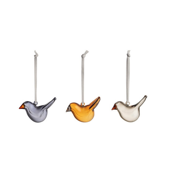 Iittala Iittala mini glass birds mix 3set