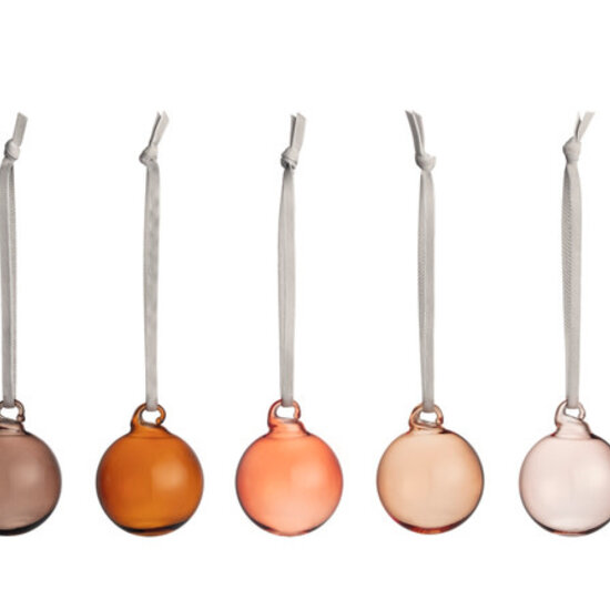 Iittala iittala glazen ballen set bruin 40 mm