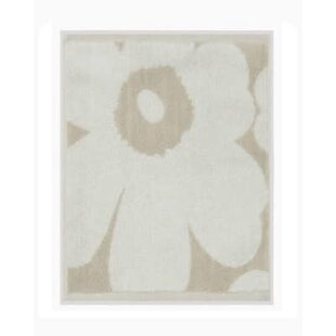 marimekko mini towel unikko white, beige 30 x30 cm