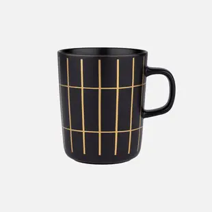 marimekko oiva mok zwart/goud tiiliskivi 2,5 dl