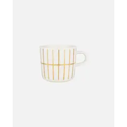 marimekko oiva cup white/gold tiiliskivi 2dl