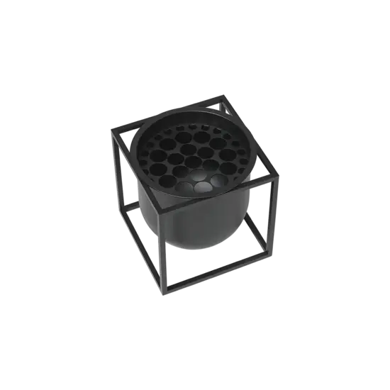 By Lassen by lassen kubus 14 vaas zwart