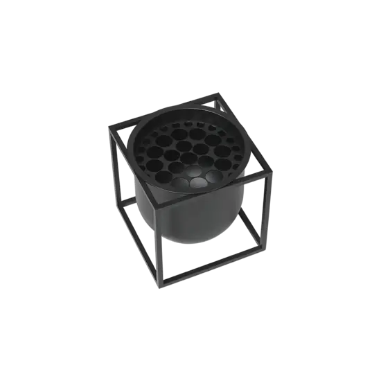 By Lassen by lassen kubus 14 vaas zwart