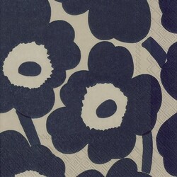marimekko UNIKKO WHITE BLACK servetten