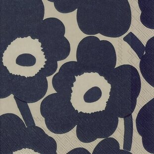 marimekko UNIKKO WHITE BLACK servetten
