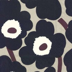 marimekko UNIKKO BLUE LINEN servietten S