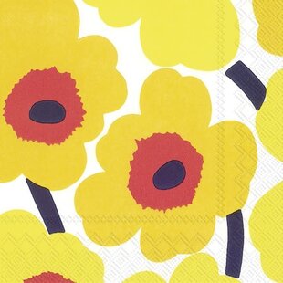 marimekko UNIKKO DARK YELLOW servetten