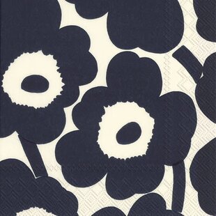 marimekko UNIKKO DARK BLUE NATURE servetten S