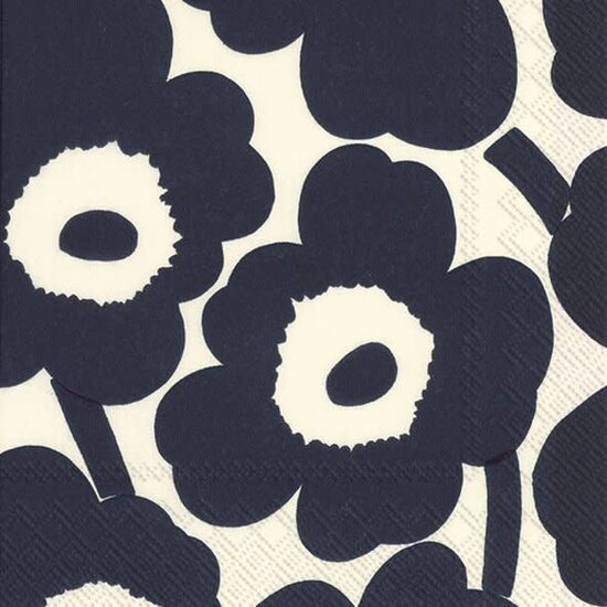 Marimekko marimekko unikko dark blue nature servetten S