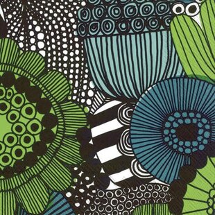 marimekko SIIRTOLAPUUTARHA Green servietten S