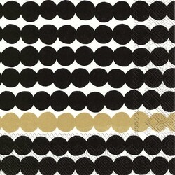 marimekko RÄSYMATTO BLACK GOLD servetten